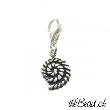 925 sterling silver charm ammonit
