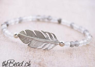 925 Sterling Silber Feder Armband von theBead