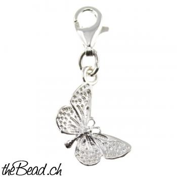 butterfly silver charm