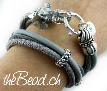 Nappaleder Armband Exclusiv 925 Sterling Silber theBead