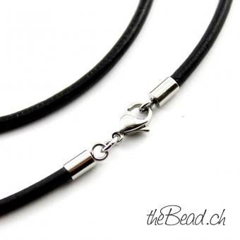 leather necklace, 3 mm in diameter