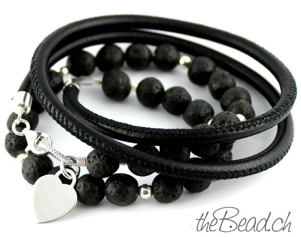 lava leather women braclet theBead