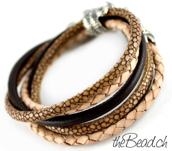 women present leather bracelet snake theBead