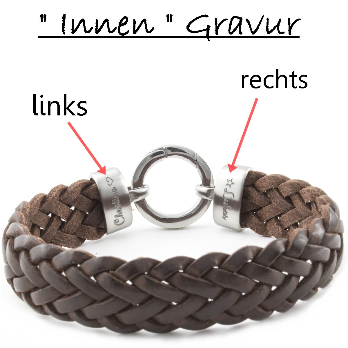 Lederarmband für Ihn mit Gravur 