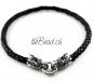 Preview: 925 Sterling Silver leather necklace dragon head