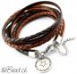 Preview: Damen Lederarmband aus Leder und Edelsthal