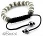 Preview: Armband mit braunen Perlen und bunten kristallen theBead