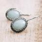 Preview: Amazonit türkis grüne  Ohrringe mit 925 Silber bei the bead schmuck onlineshop kaufen und bestellen