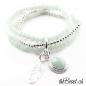 Preview: amazonite pearls bracelet with feather