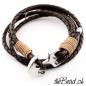 Preview: leather bracelet in dark brown