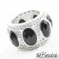 Preview: Bandring aus 925 Silber mit schwarzem Onyx