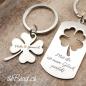 Preview: keychain four leaf made of stainless steel