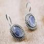 Preview: kyanit blaue Ohrringe mit 925 Silber bei the bead schmuck onlineshop kaufen und bestellen