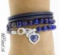 Preview: lapislazuli und kyanit Damen Schmuck wickelarmband tigerauge mit venusblume von thebead