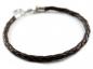 Preview: schwarz fusskettchen aus geflochtenem Leder Fussschmuck von thebead