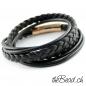 Preview: engraved leather bracelet wrap  brown