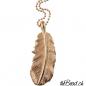 Preview: silver feather pendant rosevergoldet