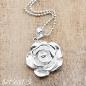 Preview: silver rose necklace