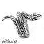 Preview: Schlangen Finger Ring aus 925 Sterling Silber punziert