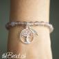 Preview: agate gemstone bracelet with 925 sterling silver pendant tree of life