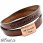 Preview: Geschenkidee lederarmband mit Herzchen und persönliche Geschenk Idee für Valentinstag und Muttertag von thebead