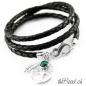 Preview: Feder Anhaenger Lederarmband von thebead