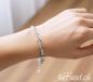 Preview: amazonit silberarmband 17 cm plus 4 cm verlängerungskettchen