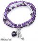 Preview: Amethyst Bergkristall Silberarmband  armband damenarmband mit Silberschuh Anhänger