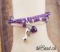 Preview: Amethyst Bergkristall Silberarmband  armband damenarmband mit Silberschuh Anhänger