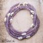 Preview: amethyst facettiert mit 925 Silber Perlen Kette