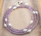 Preview: amethyst facettiert mit 925 Silber Perlen Kette