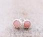 Preview: 925 sterling silber ohrstecker mit rosa andenopal steinen