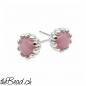 Preview: 925 sterling silber ohrstecker mit rosa andenopal steinen