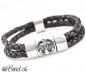 Preview: braune Armbänder Herren Lederarmband in braun von theBead