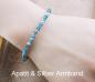 Mobile Preview: Damen Armband mit ozeanblauen Edelsteinen ist ein herrliches Schmuckstück