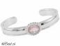 Preview: silber armreif mit rosenquarz