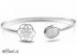 Preview: venusblume und regenbogen mondstein silberarmband armreif