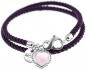 Preview: seidenarmband mit rosenquarz anhaenger
