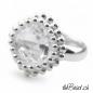 Preview: Silber Fingerring mit  bergkristall