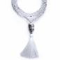 Preview: bergkristall kette mit silber buddha anhänger und quaste