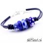 Preview: blaues lederarmband und geschenkidee one size