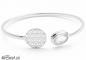 Preview: silber Armreif mit Blume des Lebens Bergkristall