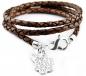 Preview: Damen 925 Silber blume des lebens lederarmband aus Silber theBead