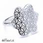 Preview: blume des lebens Ring und Fingerringe in Form einer Feder aus Silber kaufen und bestellen gel eines engels  aus 925 sterling silber