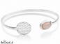 Preview: silber Armreif mit Blume des Lebens Mondstein