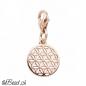 Preview: rosegold vergoldete blume des lebens Charm 925 silber