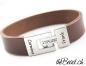 Preview: engraved clasp leather bracelet
