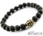 Preview: Lavaperlen Armband von thebead mit Buddha