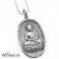 Preview: buddha Anhänger mit 925 Sterling Silber mit Kugelkette Sterling