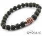 Preview: Lavaperlen Armband von thebead mit Buddha